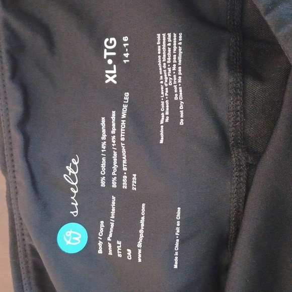 NEW WITH TAGS! XL Svelte Tummy Control Pants - Black (5054 - Picture 4 of 7